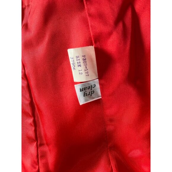 Pendleton Womens Red Wool Blazer Jacket 12 Petite Single Button Front Vintage - Picture 7 of 7
